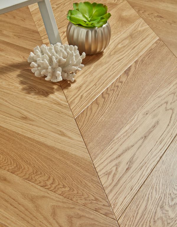 chelsea chevron natural oak brushed lacquered engineered wood flooring