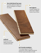 oxford herringbone golden smoked oak engineered wood flooring