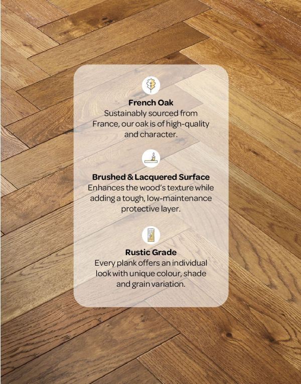 oxford herringbone golden smoked oak engineered wood flooring