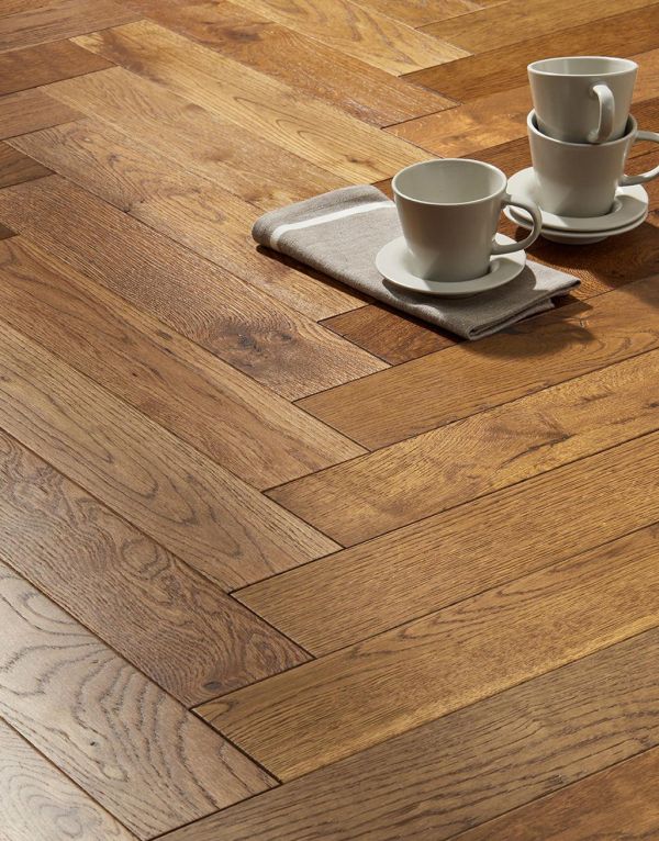 oxford herringbone golden smoked oak engineered wood flooring