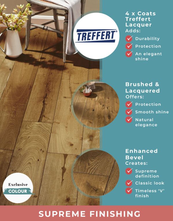 farmhouse golden smoked oak brushed lacquered engineered wood flooring
