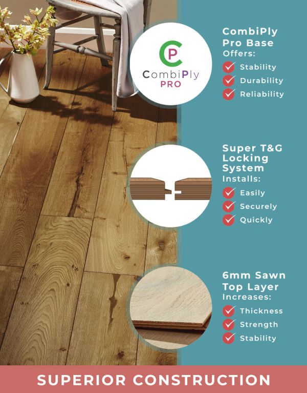 farmhouse golden smoked oak brushed lacquered engineered wood flooring