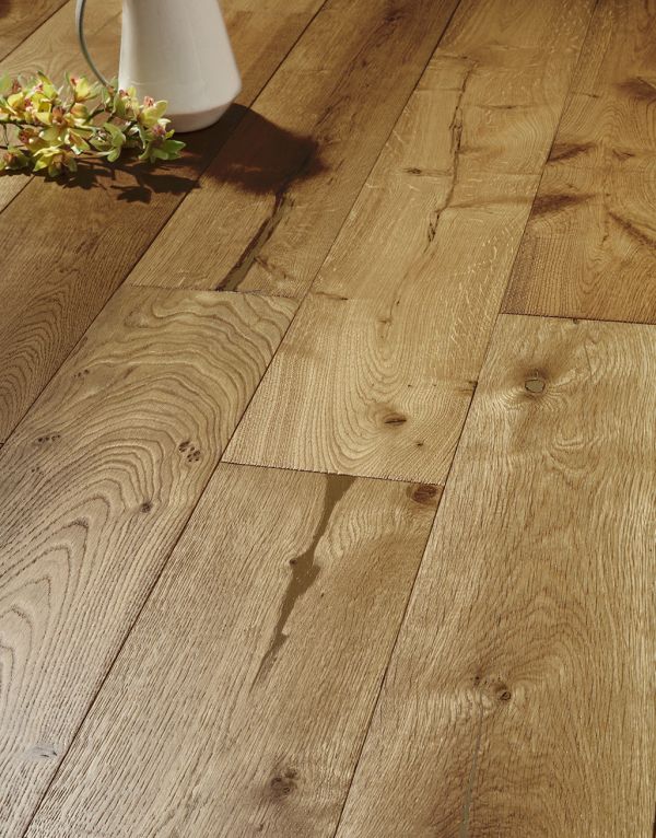 farmhouse golden smoked oak brushed lacquered engineered wood flooring