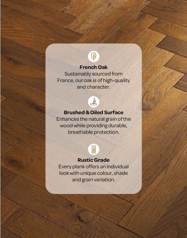 oxford herringbone honeycomb oak brushed oiled engineered wood flooring