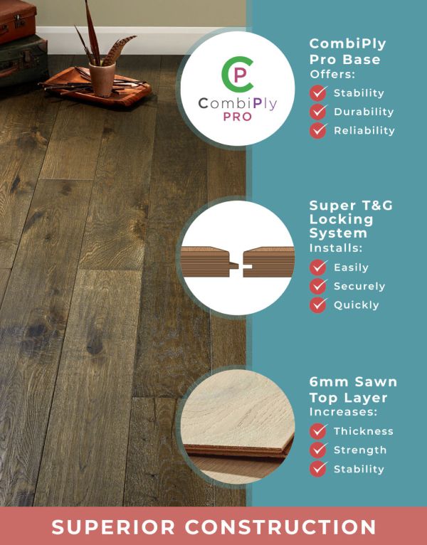 smoked old french oak engineered wood flooring