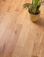 natural country oak brushed lacquered engineered wood flooring