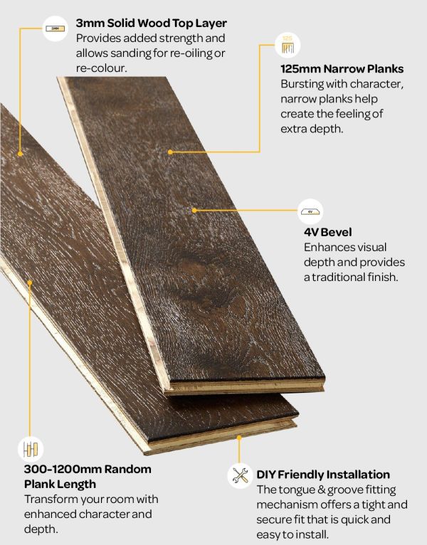 studio coffee oak brushed lacquered engineered wood flooring