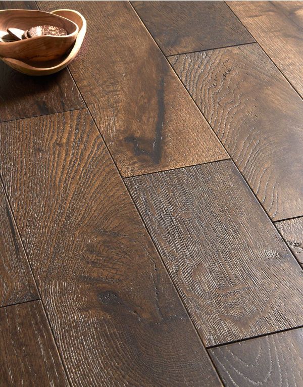 studio coffee oak brushed lacquered engineered wood flooring