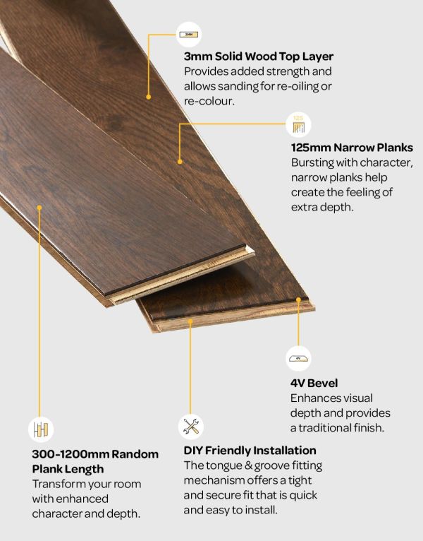 studio chocolate oak lacquered engineered wood flooring