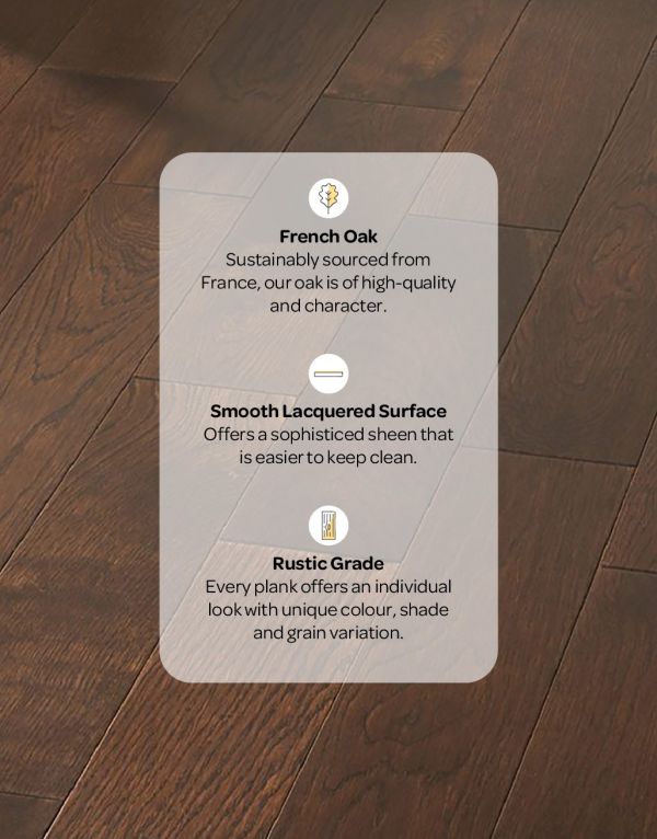 studio chocolate oak lacquered engineered wood flooring