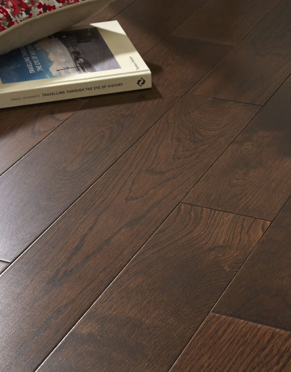 studio chocolate oak lacquered engineered wood flooring