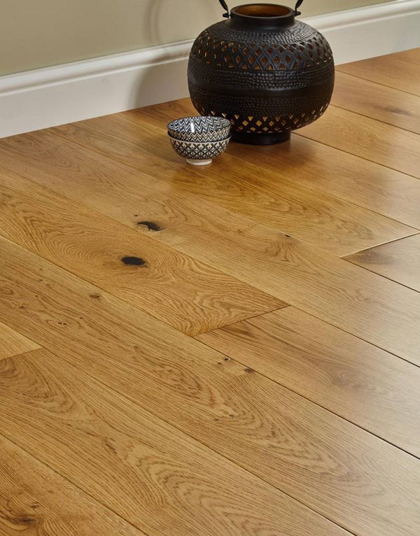farmhouse natural oak lacquered engineered wood flooring