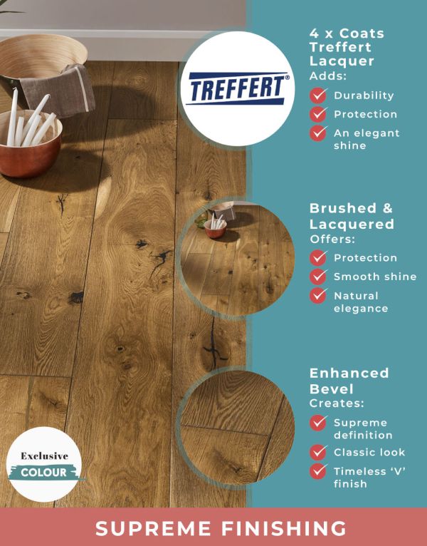 grand imperial golden smoked oak brushed lacquered engineered wood flooring