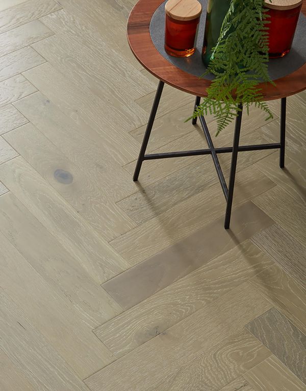 ashbury herringbone frosted oak brushed lacquered engineered wood flooring