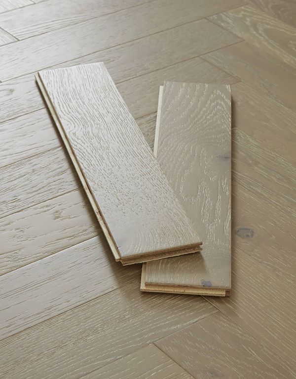 ashbury herringbone frosted oak brushed lacquered engineered wood flooring