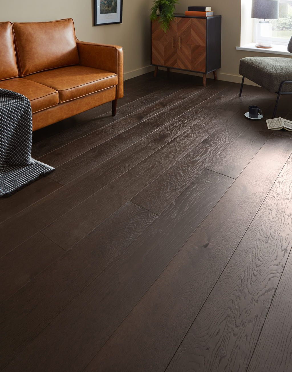 Brooklyn Coffee Oak Brushed & Lacquered Engineered Wood Flooring