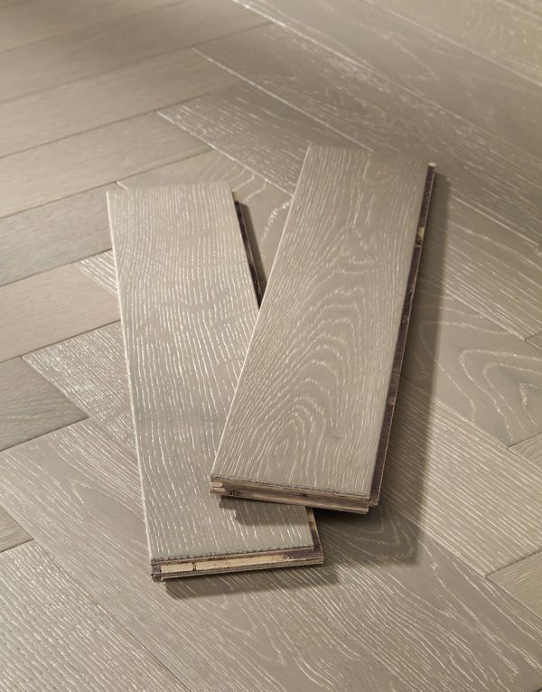 oxford herringbone pearl grey oak engineered wood flooring