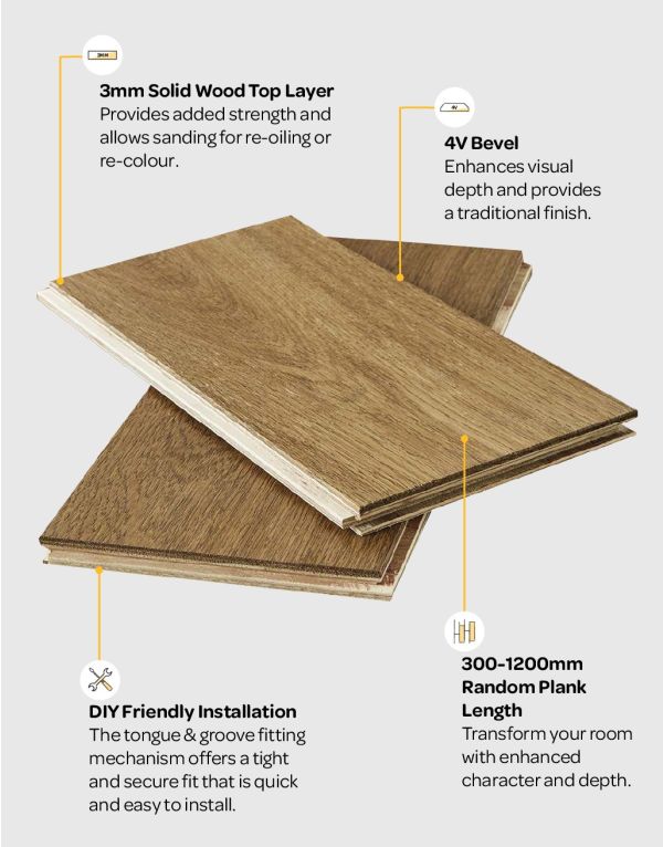 loft golden smoked oak brushed lacquered engineered wood flooring