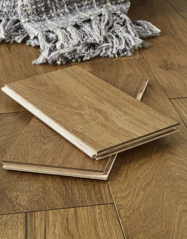 loft golden smoked oak brushed lacquered engineered wood flooring