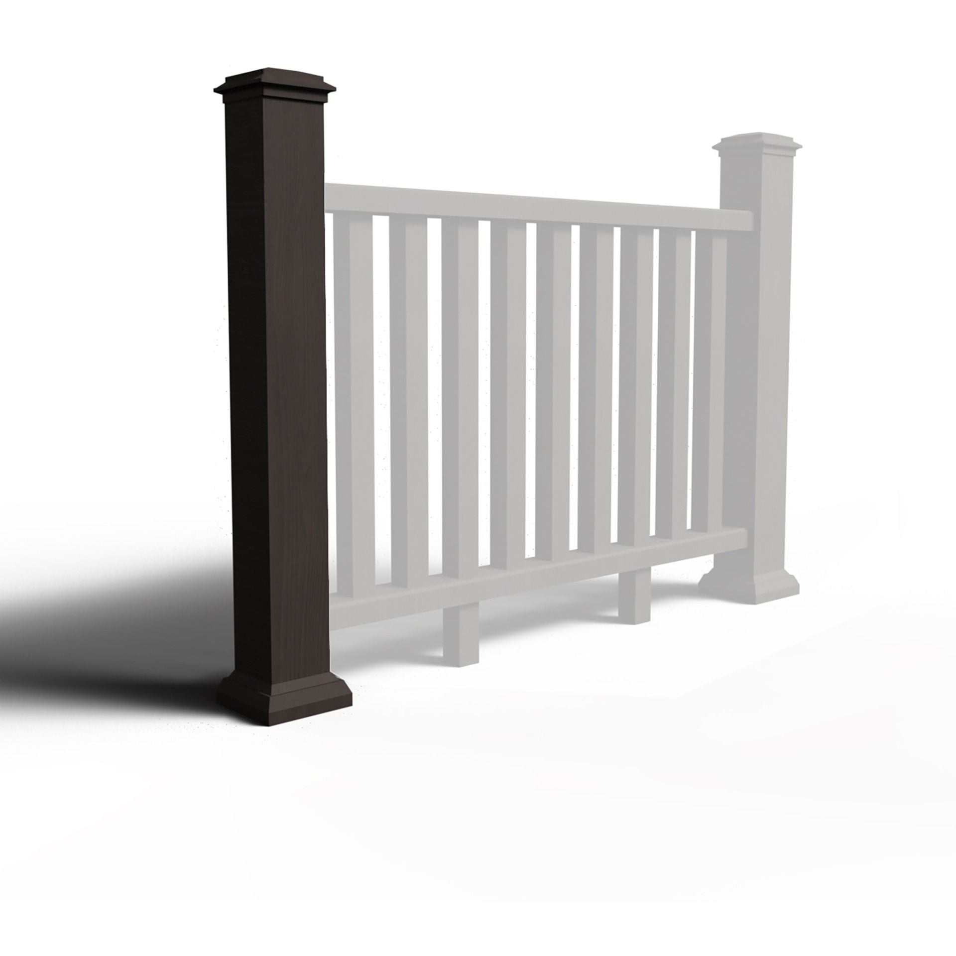 Walnut Premium Balustrade End Post Kit