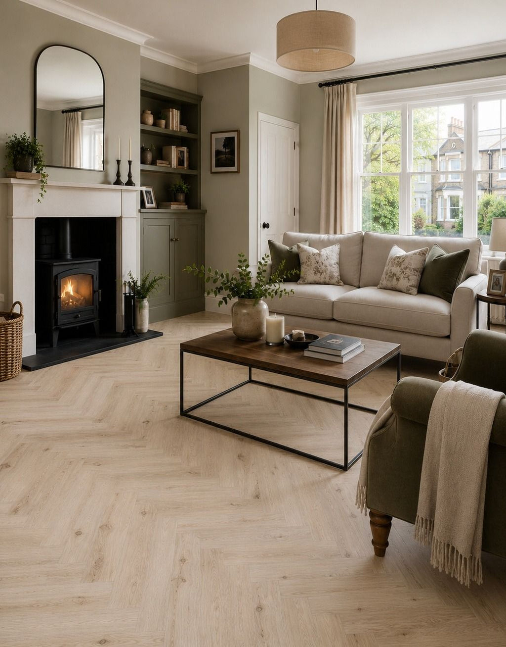 Vintage Chateau Herringbone - Winter Oak Laminate Flooring