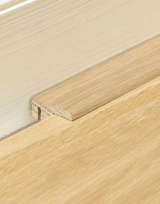 WS1 Solid Oak Unfinished End Transition Profile